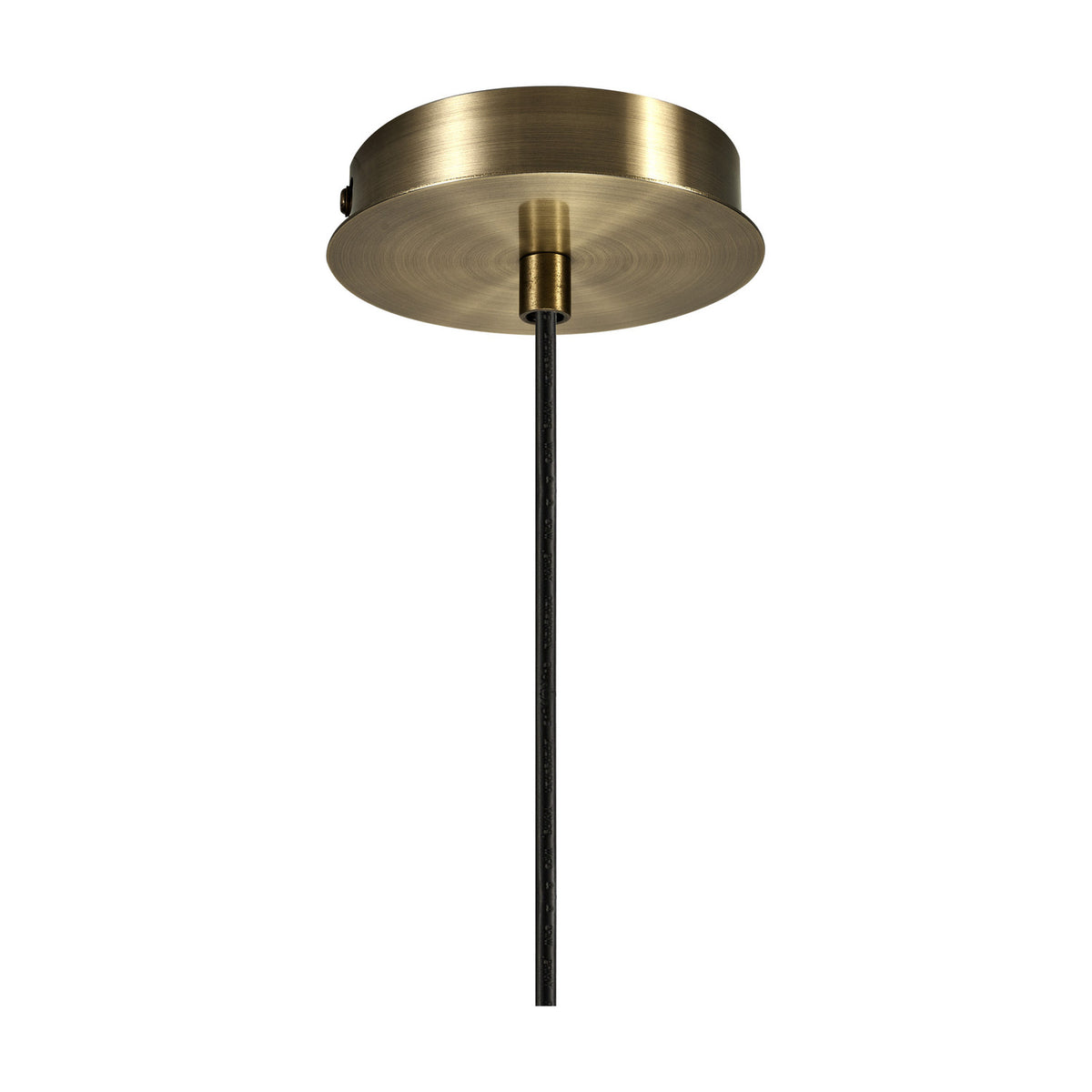 Wick Single E27 Pendant Light 11cm Dia 5m Drop - Antique Brass