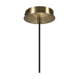 Wick Single E27 Pendant Light 11cm Dia 5m Drop - Antique Brass