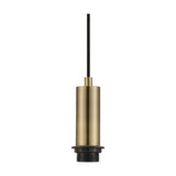 Wick Single E27 Pendant Light 11cm Dia 5m Drop - Antique Brass