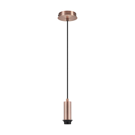 Wick Single E27 Pendant Light 11cm Dia 5m Drop - Antique Copper