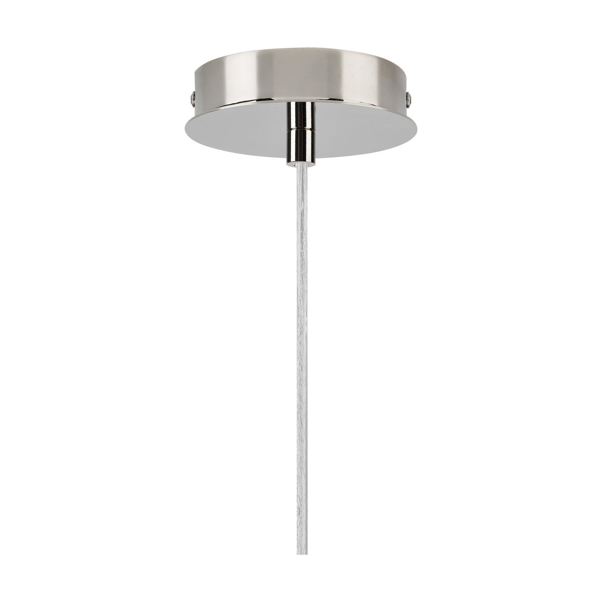 Wick Single E27 Pendant Light 11cm Dia 5m Drop - Polished Nickel