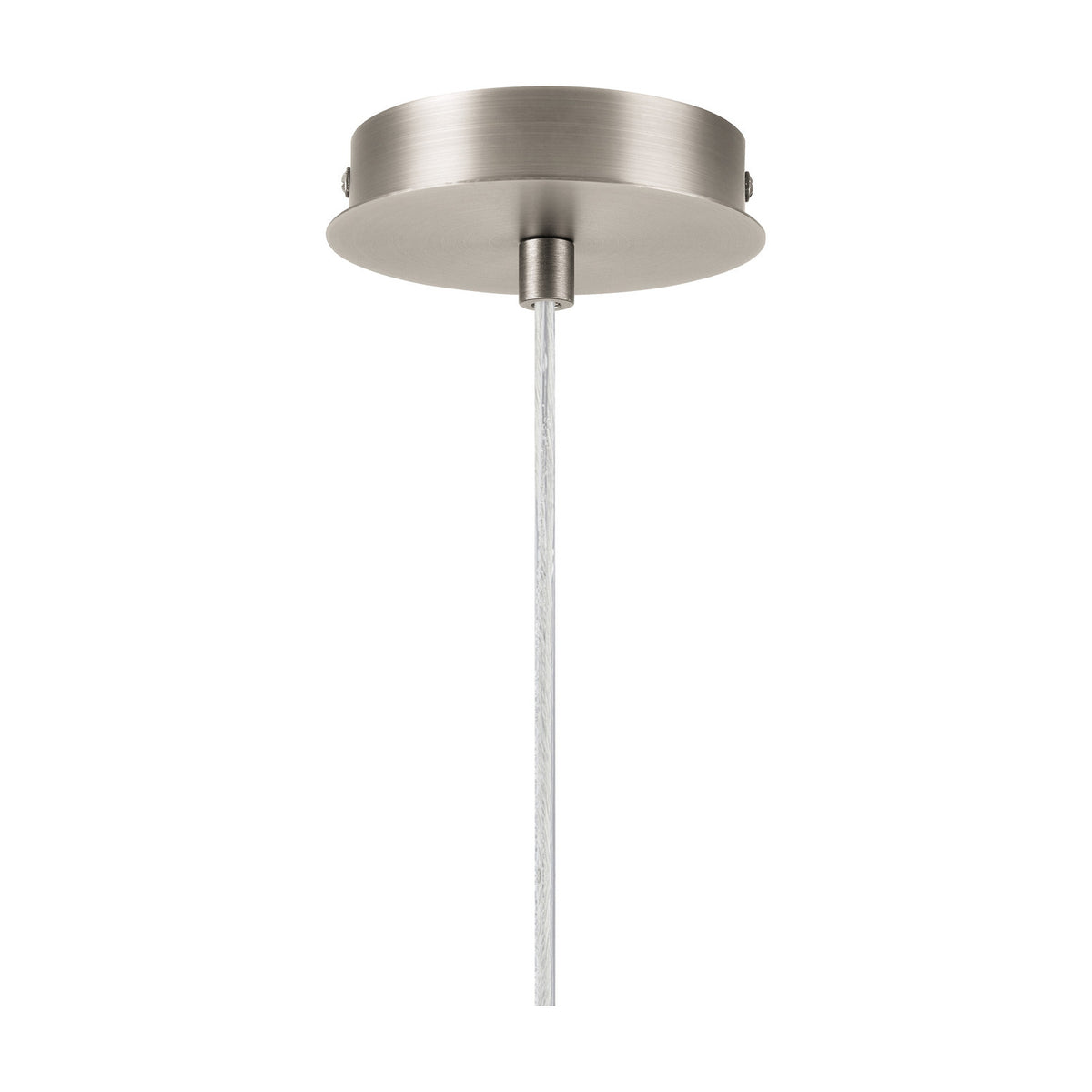 Wick Single E27 Pendant Light 11cm Dia 5m Drop - Satin Nickel