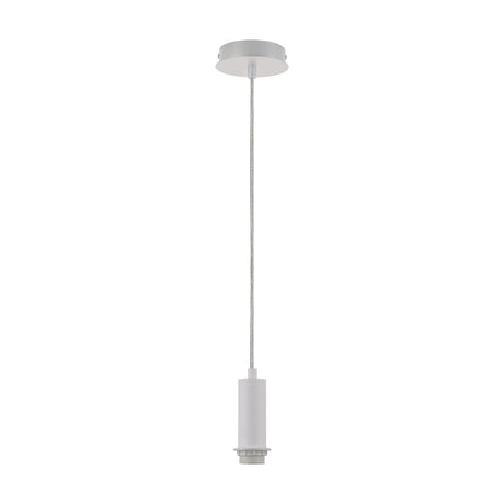 Wick Single E27 Pendant Light 11cm Dia 5m Drop - Satin White