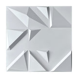 Scattered Faceted Triangles 3D PVC Wall Panels 50 x 50cm - White