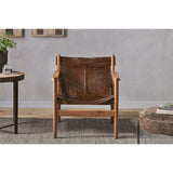 Dalibar Acacia & Buffalo Leather Armchair - Tan