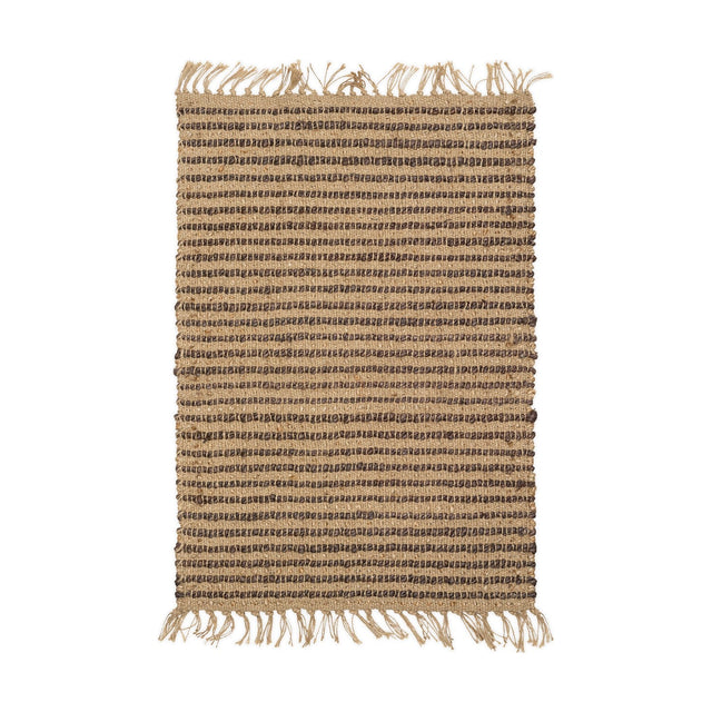 Davli Striped Jute Doormat - Natural