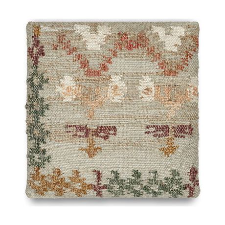 Dantri 50 x 50cm Jute & Cotton Cushion Cover - Soft Grey