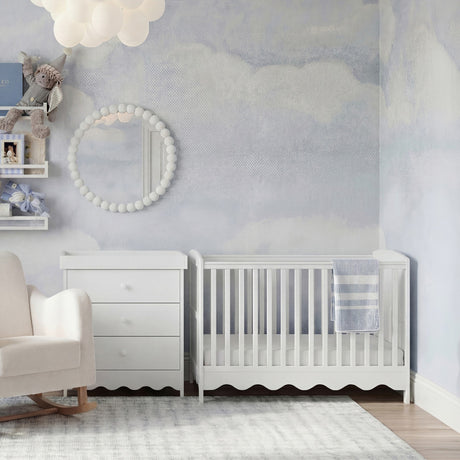 Dancer 2 Piece Nursery Furniture Set - White