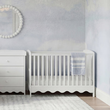Dancer Convertible Cot Bed & 3 Position Base - White