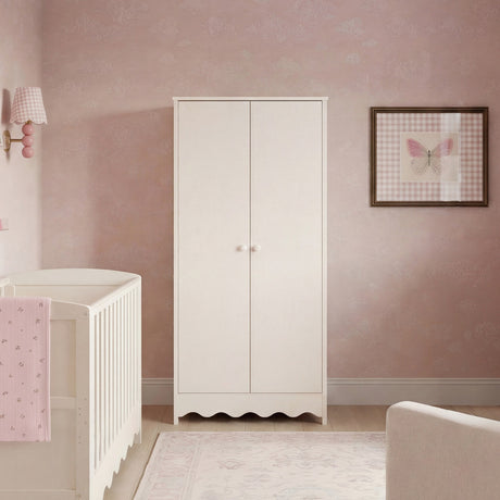 Dancer 2 Door Kids Wardrobe with Double Hanging Rail - Cashmere