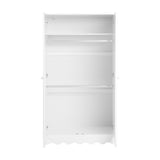 Dancer 2 Door Kids Wardrobe with Double Hanging Rail - White