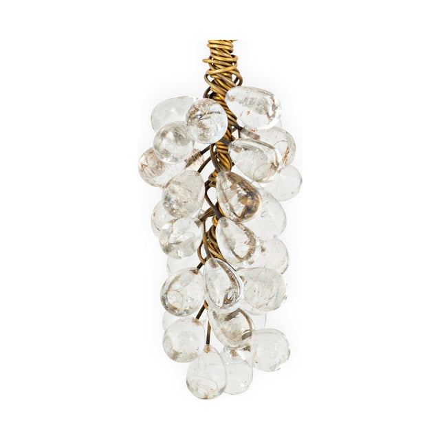 Danvi Glass Drop Baubles - Brass & Clear - Set of 3