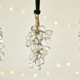 Danvi Glass Drop Baubles - Brass & Clear - Set of 3