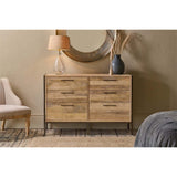 Dasai 6 Drawer Mango Wood Chest of Drawers - Natural