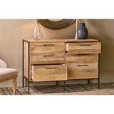 Dasai 6 Drawer Mango Wood Chest of Drawers - Natural
