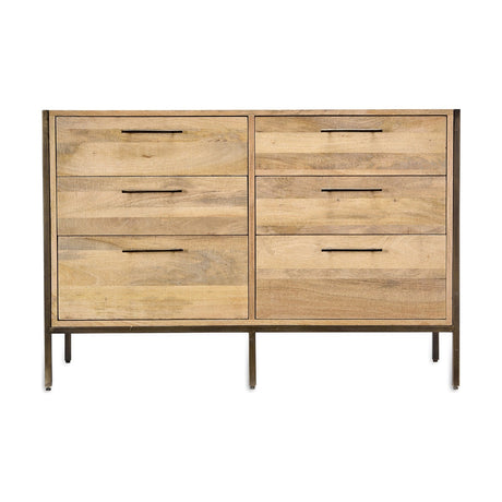 Dasai 6 Drawer Mango Wood Chest of Drawers - Natural