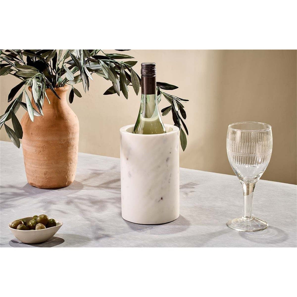 Duru Marble Wine Cooler - White