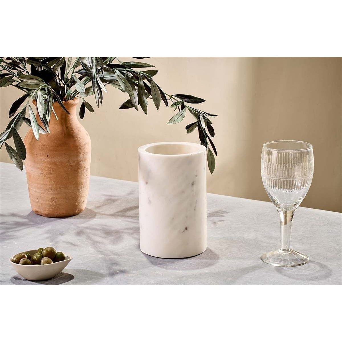 Duru Marble Wine Cooler - White