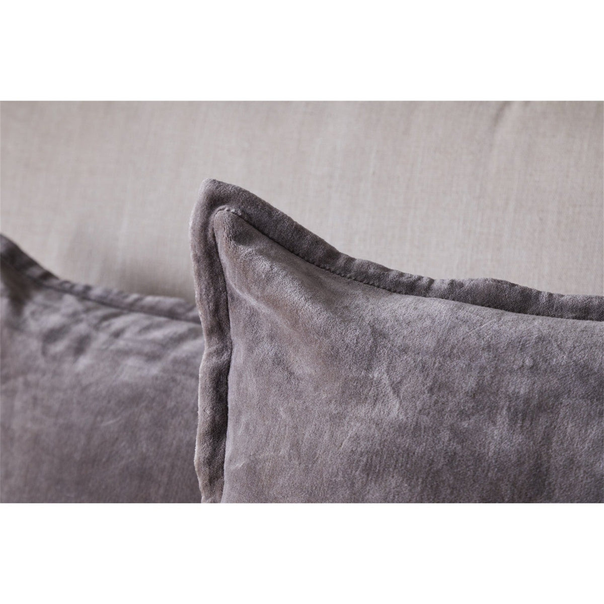 Dhara 50 x 50cm Velvet Cushion Cover - Charcoal