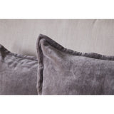 Dhara 50 x 50cm Velvet Cushion Cover - Charcoal