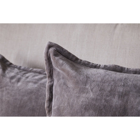 Dhara 50 x 50cm Velvet Cushion Cover - Charcoal