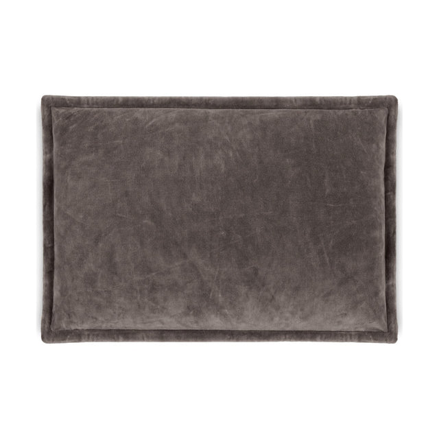 Dhara 60 x 40cm Velvet Cushion Cover - Charcoal