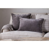 Dhara 60 x 40cm Velvet Cushion Cover - Charcoal