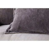 Dhara 60 x 40cm Velvet Cushion Cover - Charcoal