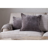 Dhara 60 x 40cm Velvet Cushion Cover - Charcoal