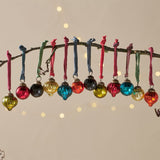 Dew Drop Glass Baubles - Mixed Antique - Set of 12
