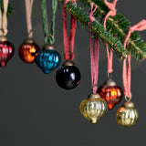 Dew Drop Glass Baubles - Mixed Antique - Set of 12