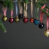 Dew Drop Glass Baubles - Mixed Antique - Set of 12