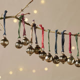 Dew Drop Glass Baubles - Antique Gold - Set of 12