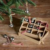 Dew Drop Glass Baubles - Antique Gold - Set of 12
