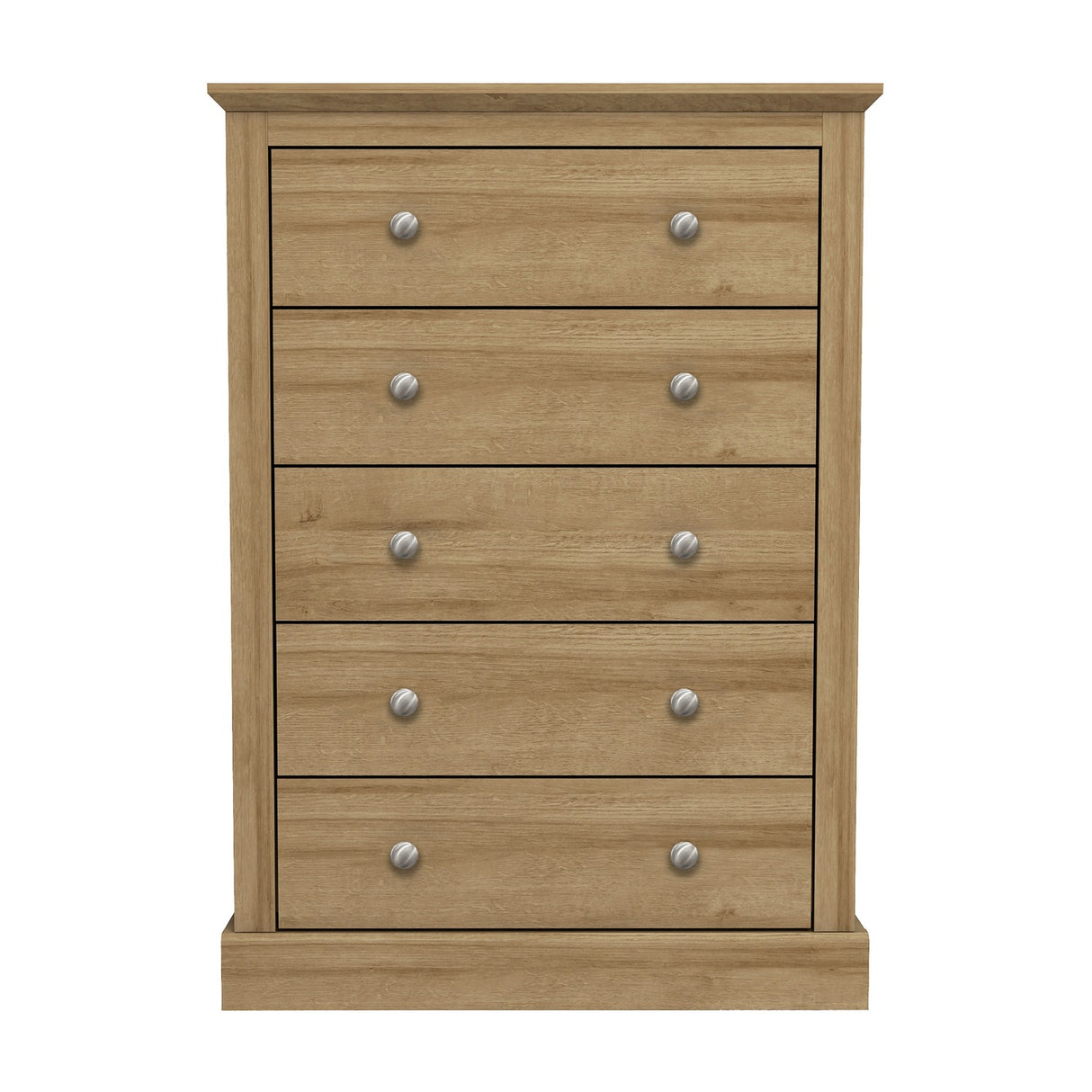 Devon 5 Drawer Chest of Drawers – Oak