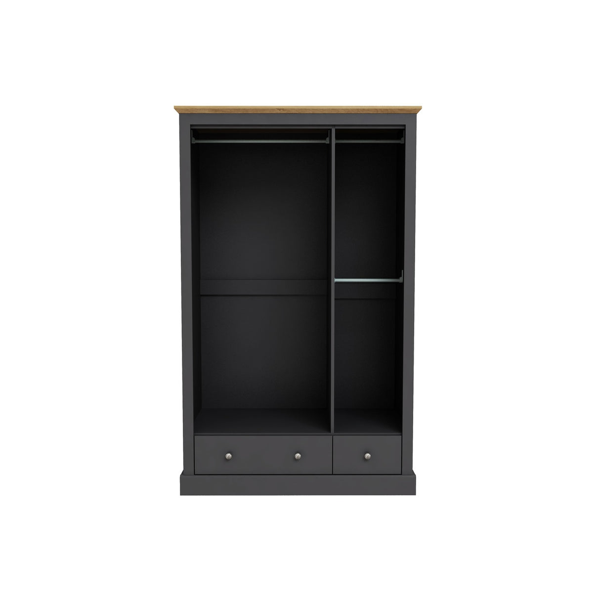 Devon 3 Door 2 Drawer Wardrobe – Charcoal