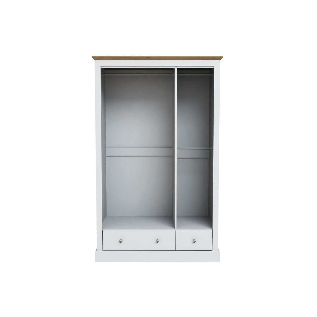Devon 3 Door 2 Drawer Wardrobe - White