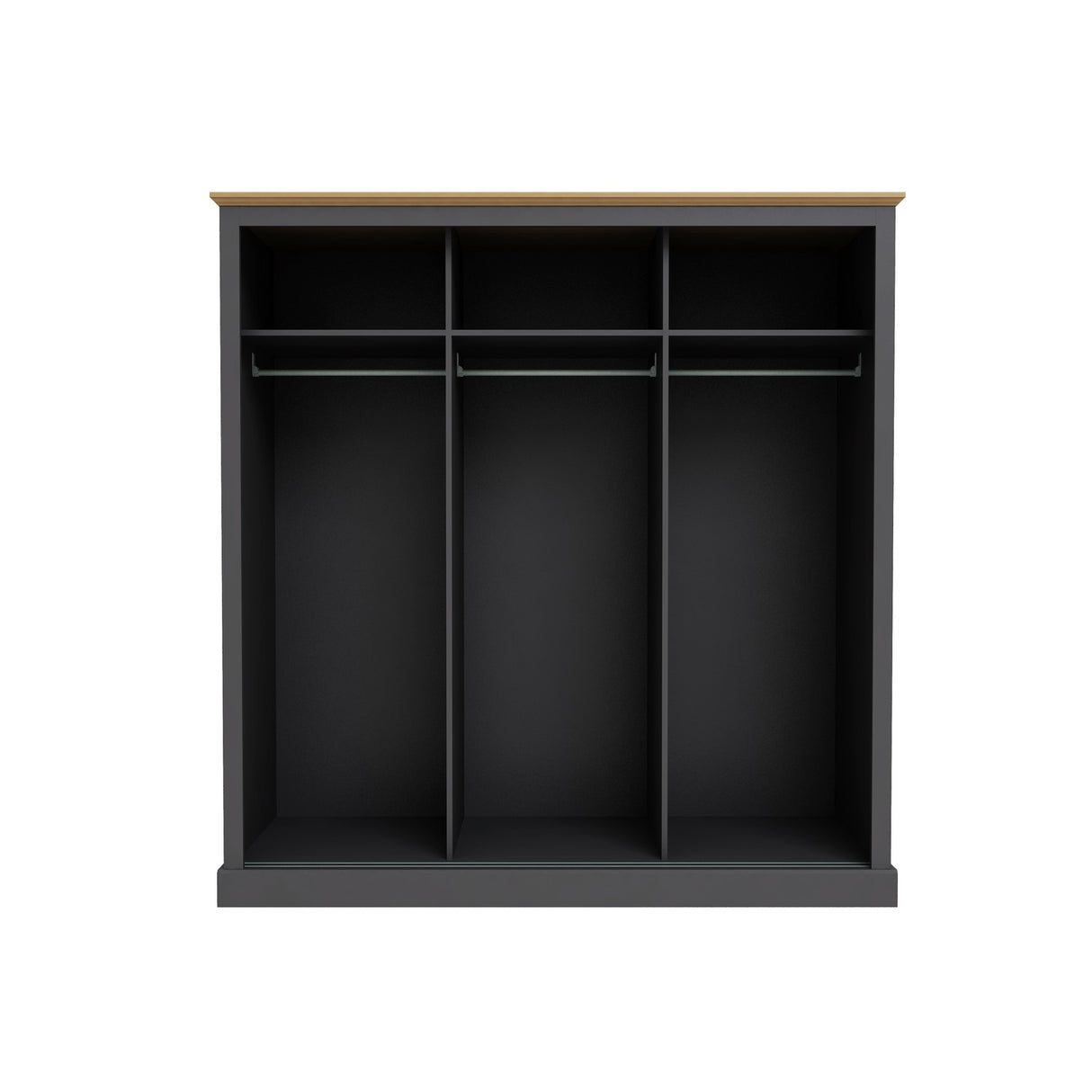 Devon 3 Door Sliding Wardrobe - Charcoal