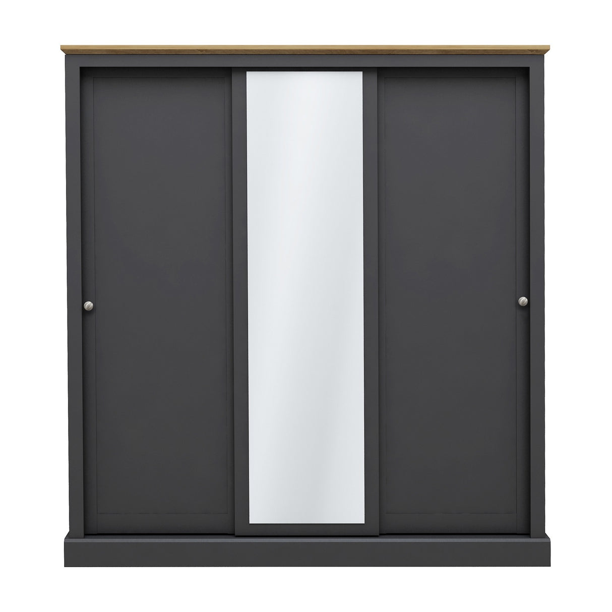 Devon 3 Door Sliding Wardrobe - Charcoal