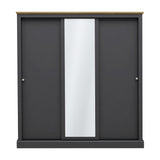 Devon 3 Door Sliding Wardrobe - Charcoal