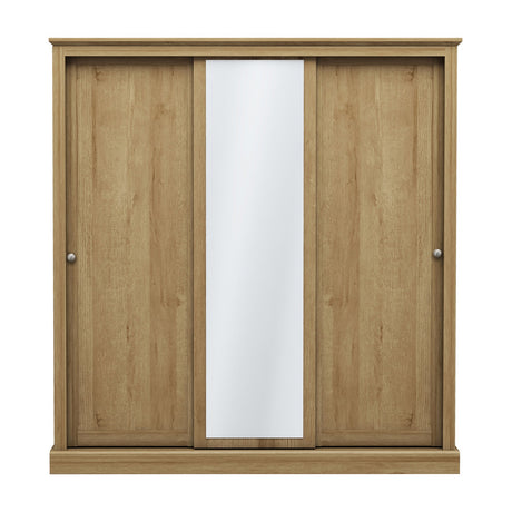 Devon 3 Door Sliding Wardrobe - Oak