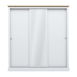 Devon 3 Door Sliding Wardrobe - White
