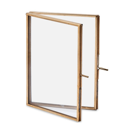 Folded Danta 5 x 7" Portrait Photo Frame - Antique Brass