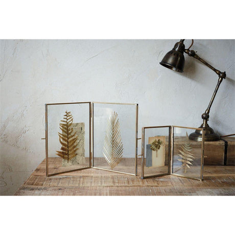 Folded Danta 8 x 10" Portrait Photo Frame - Antique Brass