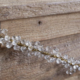 Danvi Christmas Glass Drop Garland - Brass & Clear