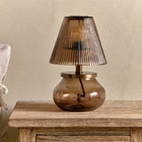 Dimalai Recycled Glass Table Lamp - Brown Smoke