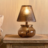 Dimalai Recycled Glass Table Lamp - Brown Smoke