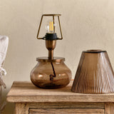 Dimalai Recycled Glass Table Lamp - Brown Smoke