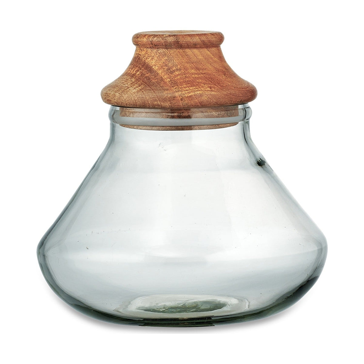 Deeka Small Recycled Glass Storage Jar - Clear