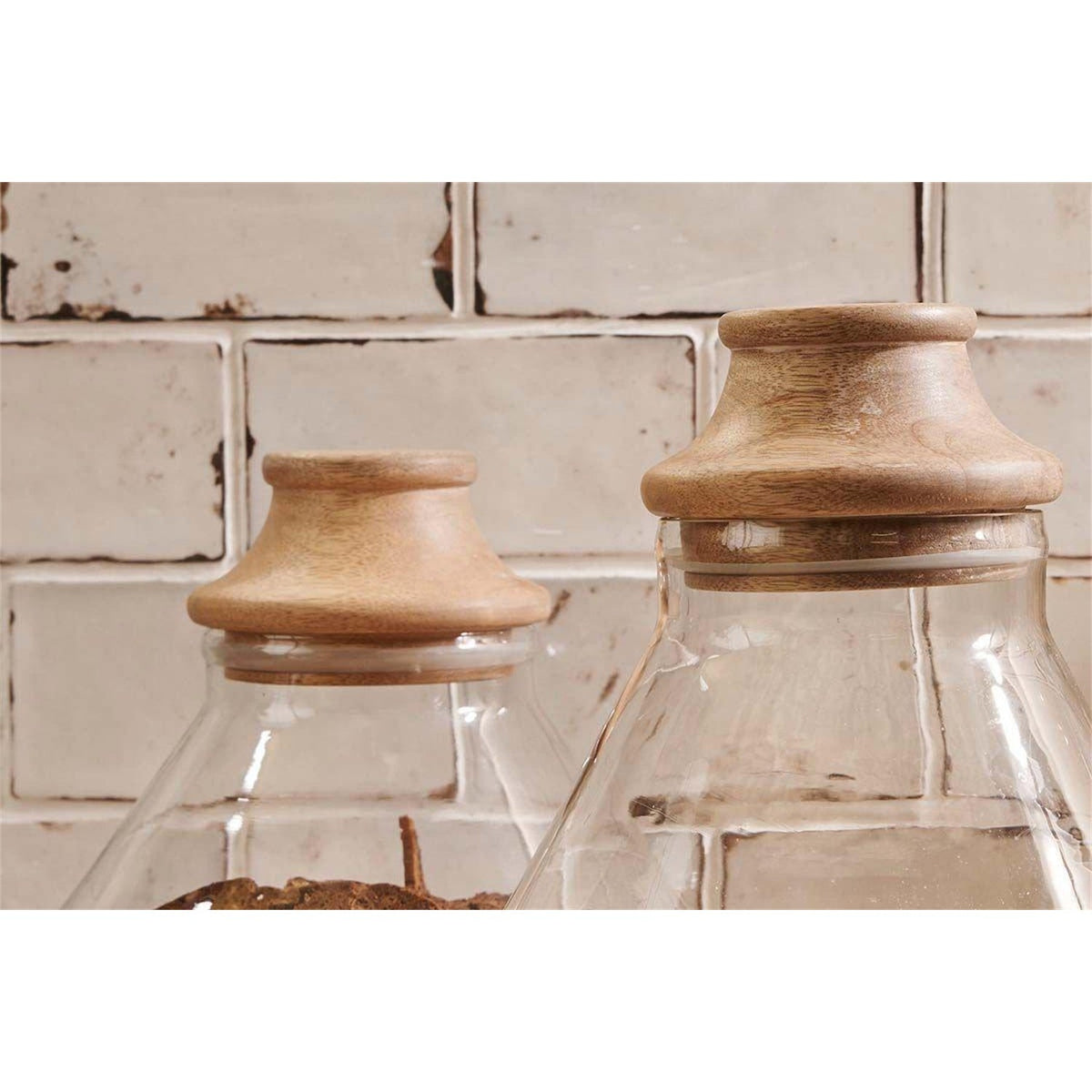 Deeka Small Recycled Glass Storage Jar - Clear